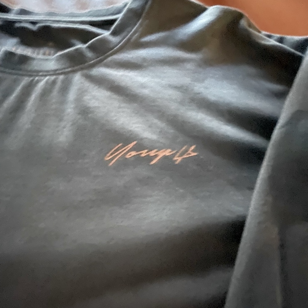 Men’s Long Sleeve YoungLA Teal/Green Tee